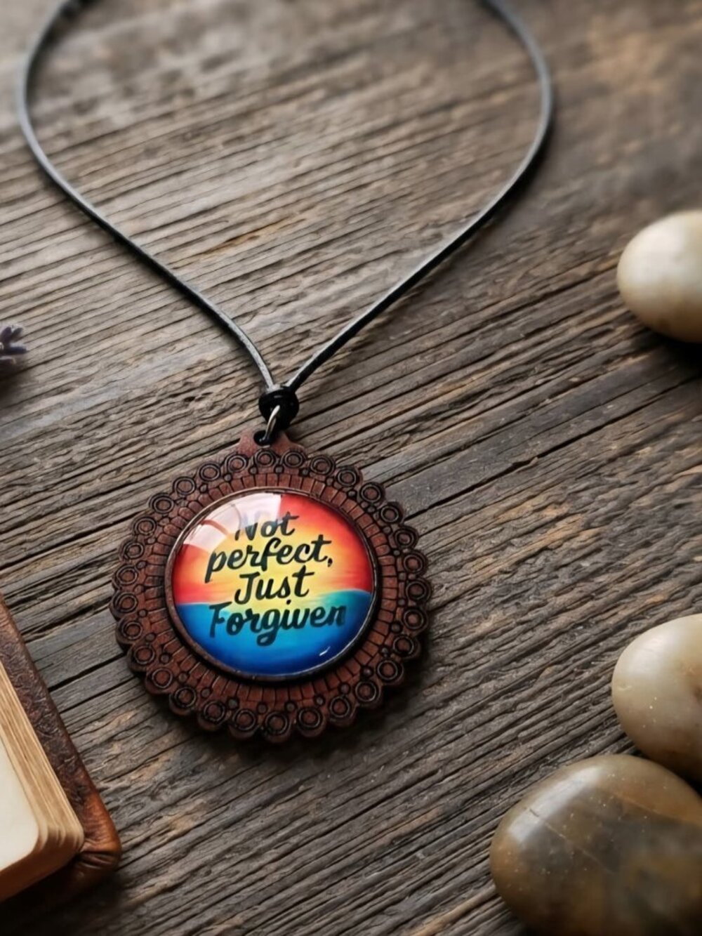 Inspirational Wooden Cabochon